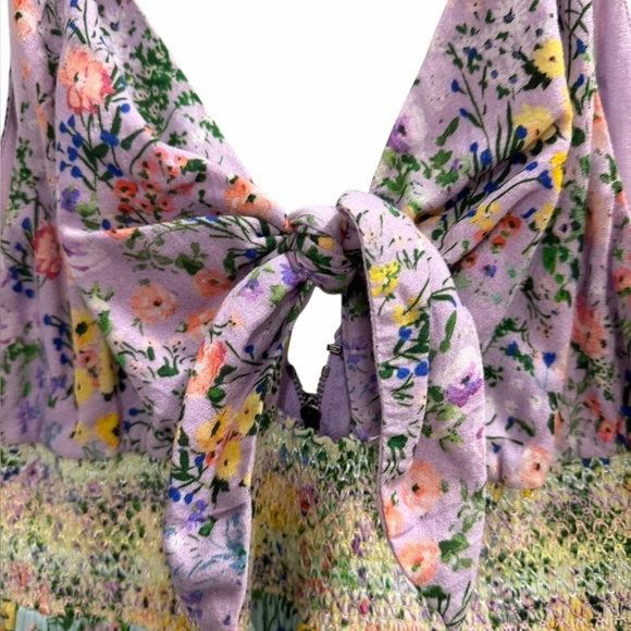 Alice + Olivia Karolina Tie Front Maxi Dress Size 6 - Picture 5 of 15